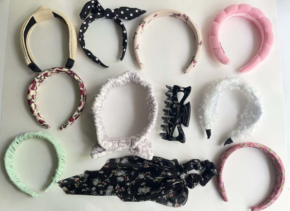 Conair Hair Accessory Lot Headbands Hair Claw Scrunchie Set
